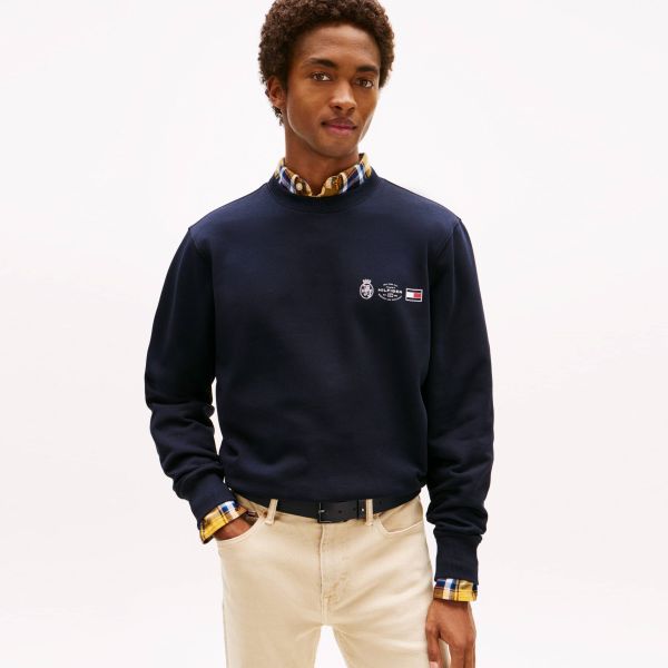 Tommy Hilfiger Small Crest Outline Sweater Navy