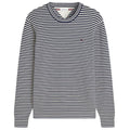 Tommy Hilfiger Structured Yarn Dyed Sweater Navy/Wit