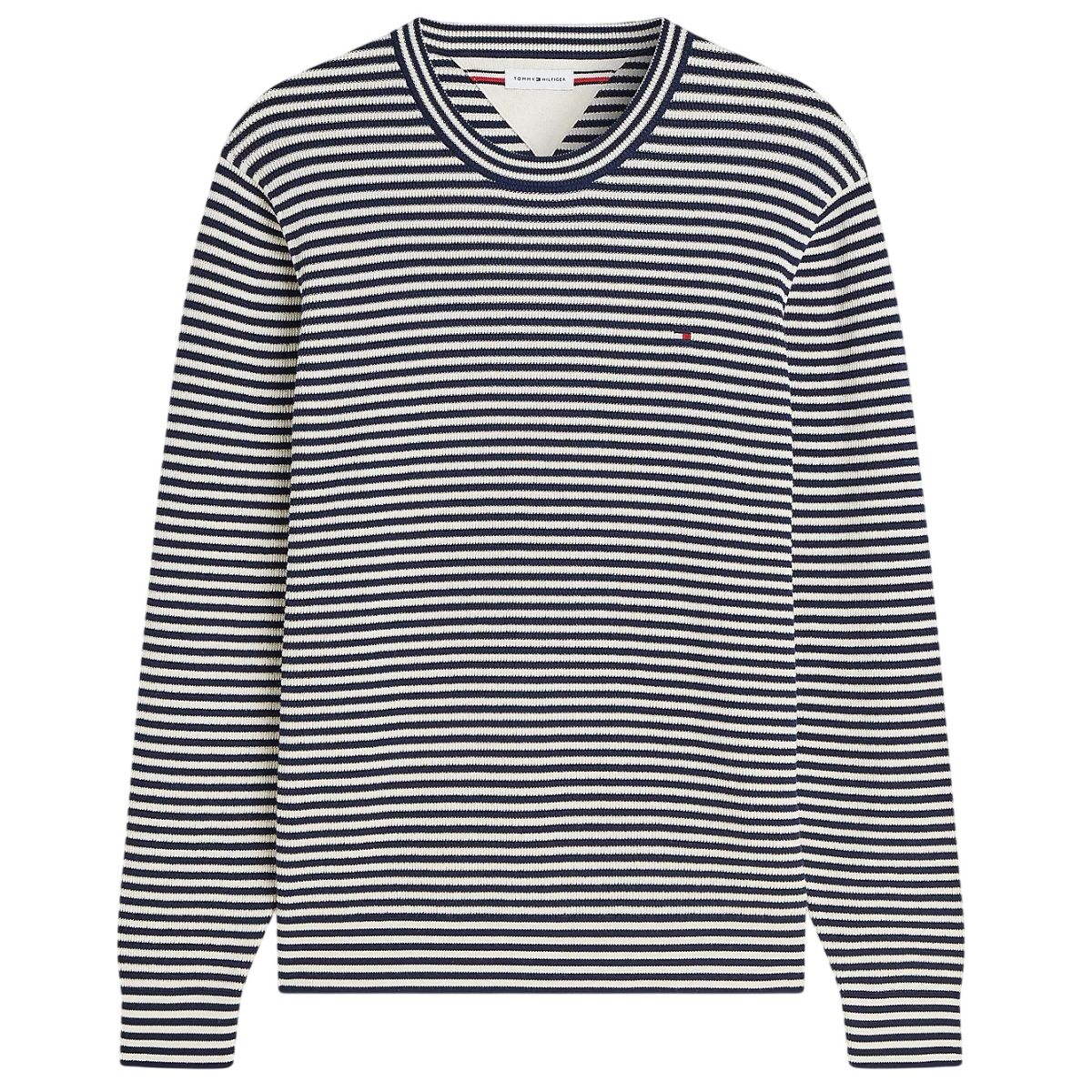 Tommy Hilfiger Structured Yarn Dyed Sweater Navy/Wit