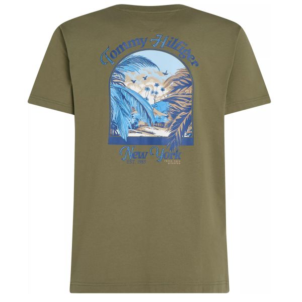 Tommy Hilfiger Summer Photo T-shirt Donker Groen