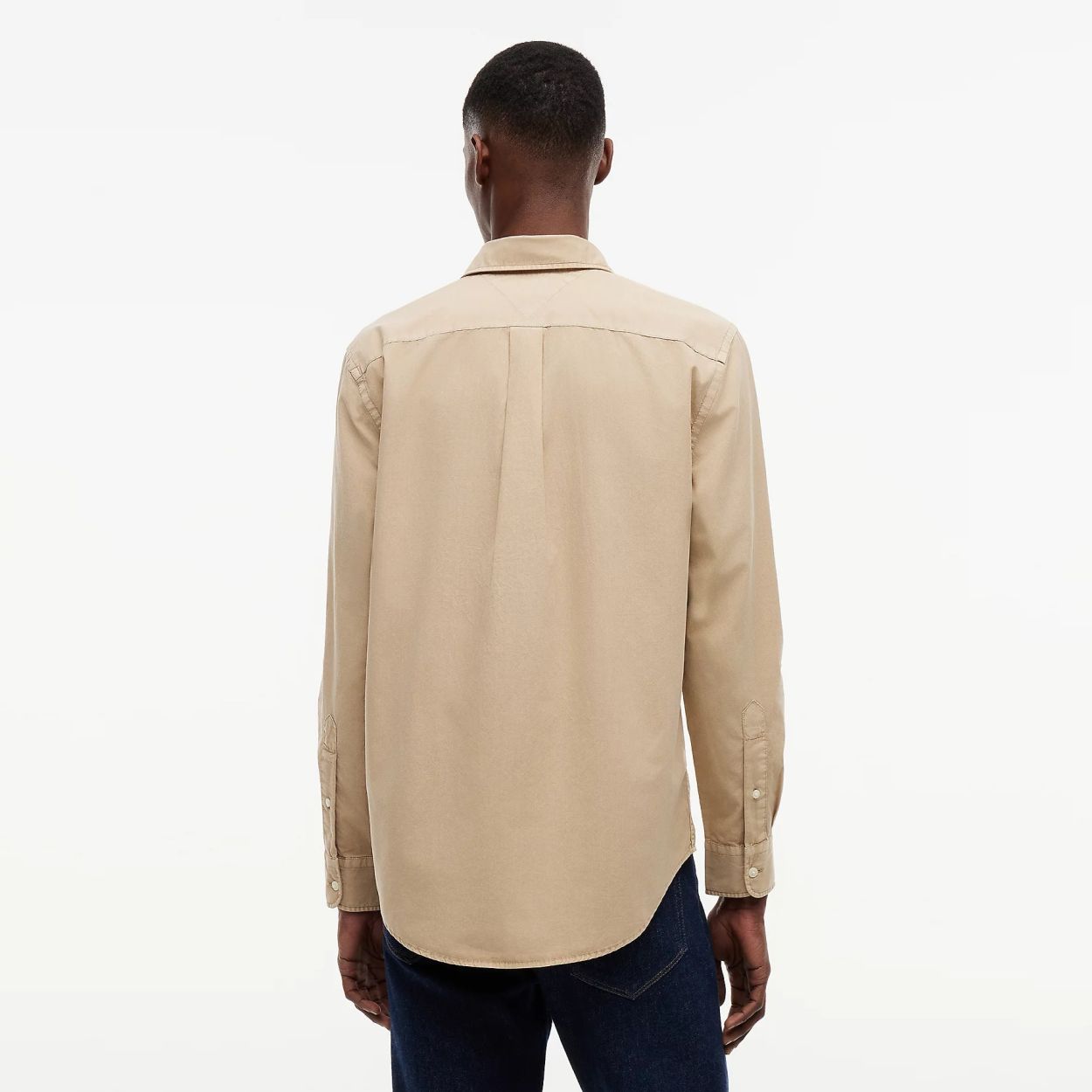 Tommy Hilfiger Washed Poplin Overhemd Beige