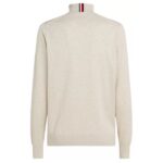 Tommy Hilfiger Zip Mock Sweater Off White