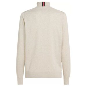 Tommy Hilfiger Zip Mock Sweater Off White