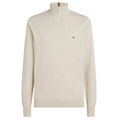 Tommy Hilfiger Zip Mock Sweater Off White
