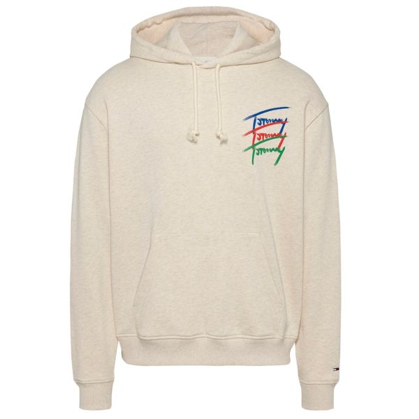 Tommy Jeans 3 Color Sign Hoodie Off White