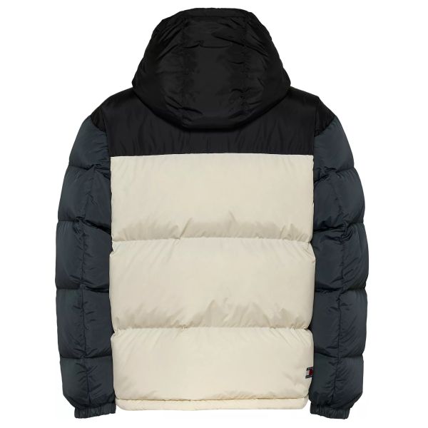 Tommy Jeans Alaska Colorblocked Puffer Off White/Zwart