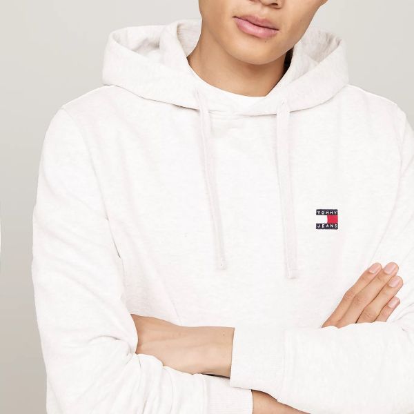Tommy Jeans Badge Hoodie Licht Grijs