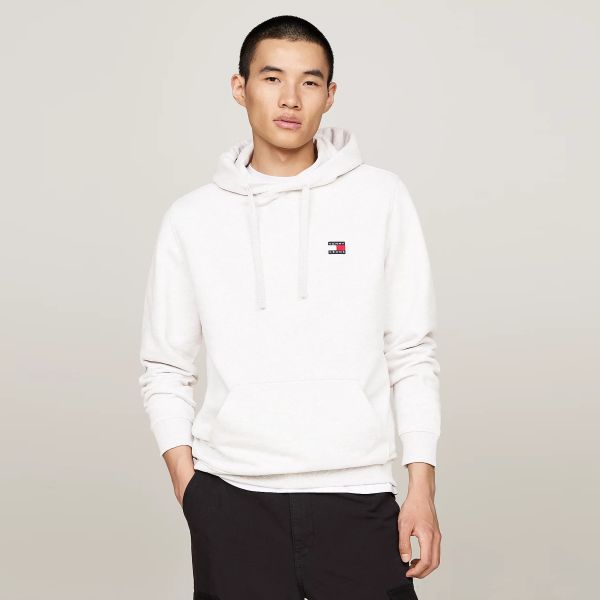 Tommy Jeans Badge Hoodie Licht Grijs