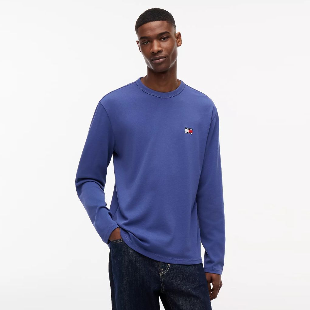 Tommy Jeans Badge Longsleeve T-shirt Blauw