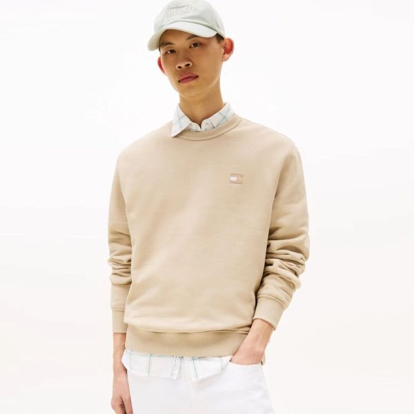 Tommy Jeans Badge Sweater Beige