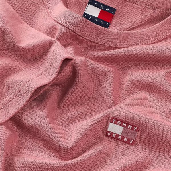 Tommy Jeans Badge T-shirt Roze