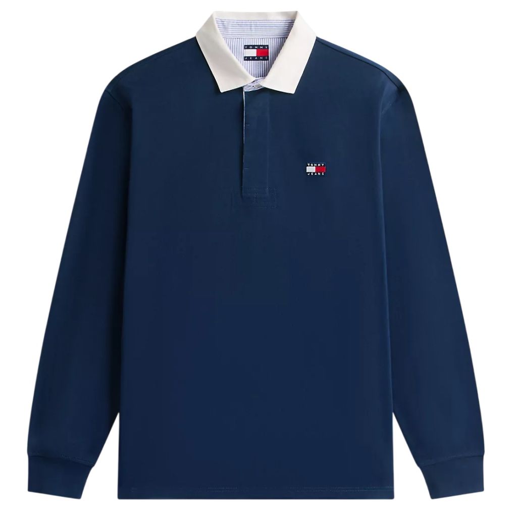 Tommy Jeans Essential Rugby Longsleeve Polo Navy