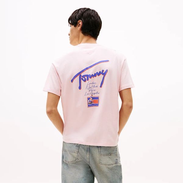 Tommy Jeans Faded Graphic T-shirt Roze