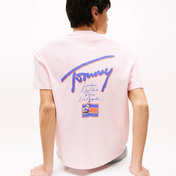 Tommy Jeans Faded Graphic T-shirt Roze