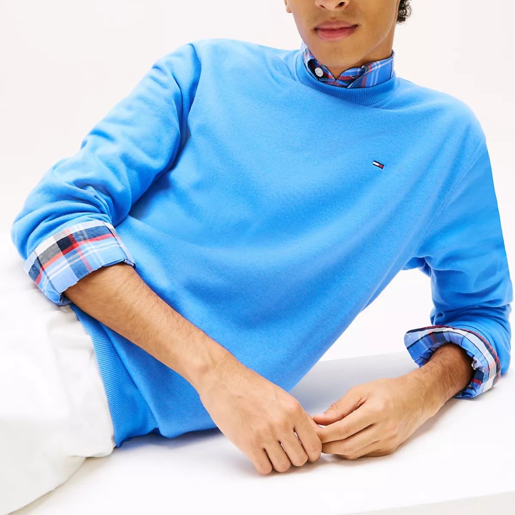 Tommy Jeans Flag Sweater Blauw