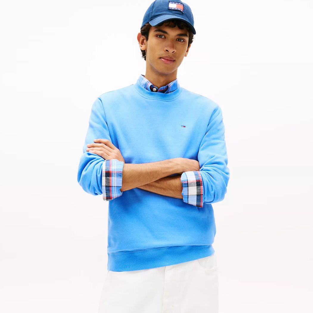 Tommy Jeans Flag Sweater Blauw