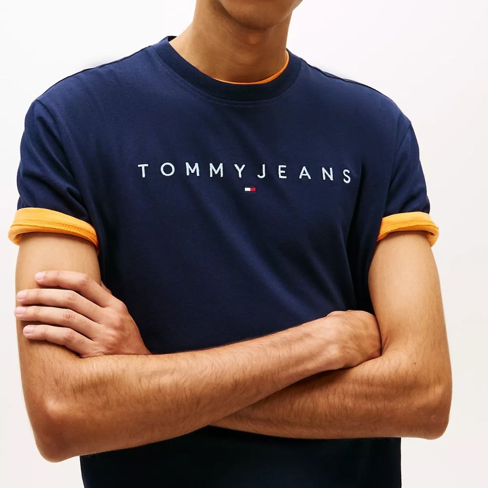 Tommy Jeans Linear Logo T-shirt Navy