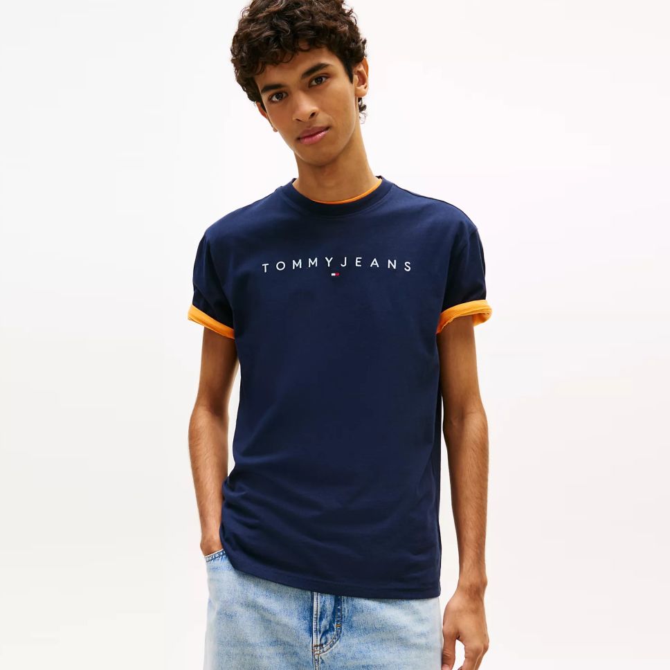 Tommy Jeans Linear Logo T-shirt Navy