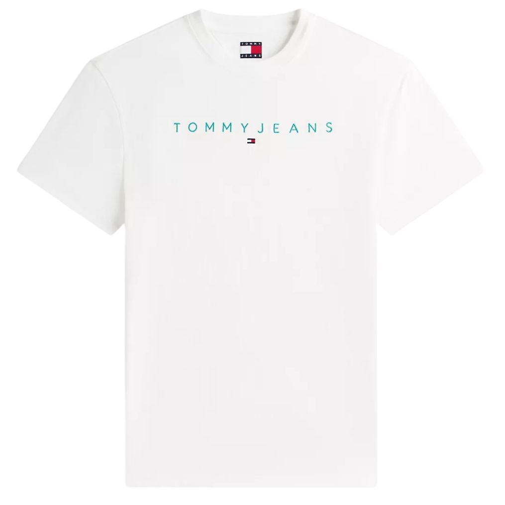 Tommy Jeans Linear Logo T-shirt Wit