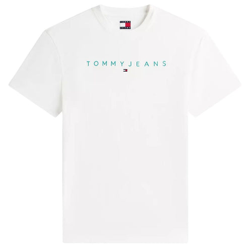 Tommy Jeans Linear Logo T-shirt Wit