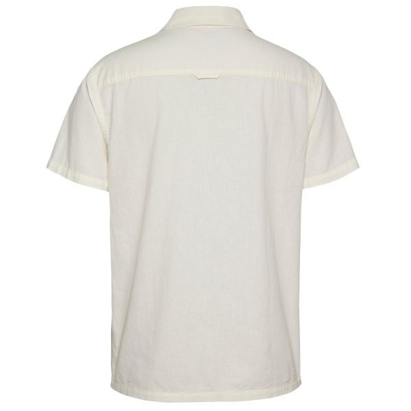 Tommy Jeans Linen Blend Camp Overhemd Wit
