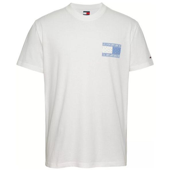 Tommy Jeans Paisley Flag T-shirt Wit