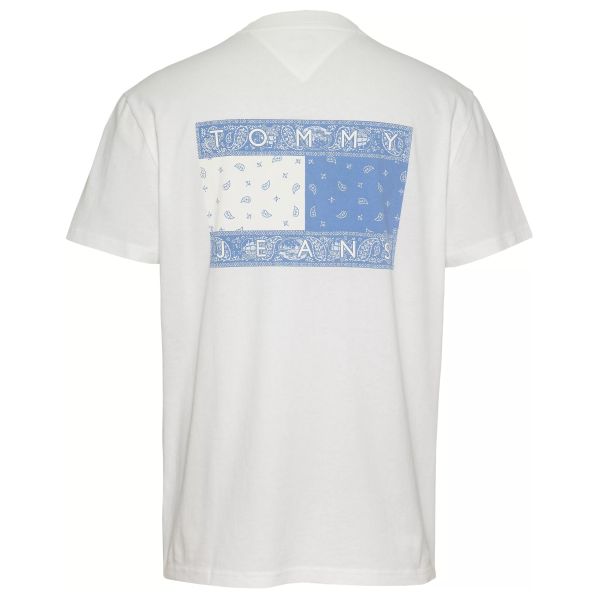 Tommy Jeans Paisley Flag T-shirt Wit