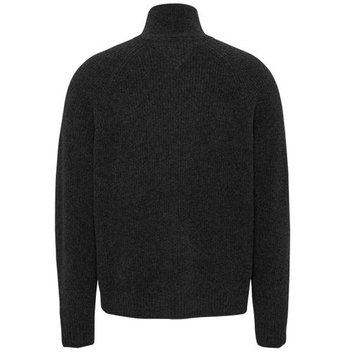 Tommy Jeans Quarter Zip Raglan Badge Sweater Zwart