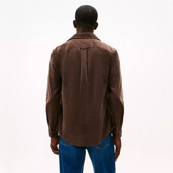 Tommy Jeans Regular Baby Cord Overshirt Bruin