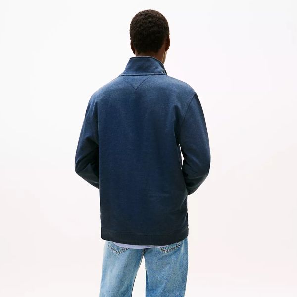 Tommy Jeans Regular Badge Quarter Zip Sweater Navy
