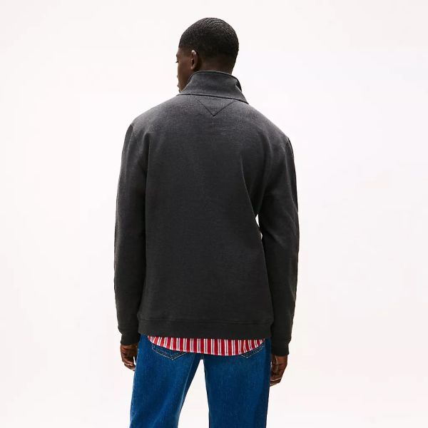 Tommy Jeans Regular Badge Quarter Zip Sweater Zwart