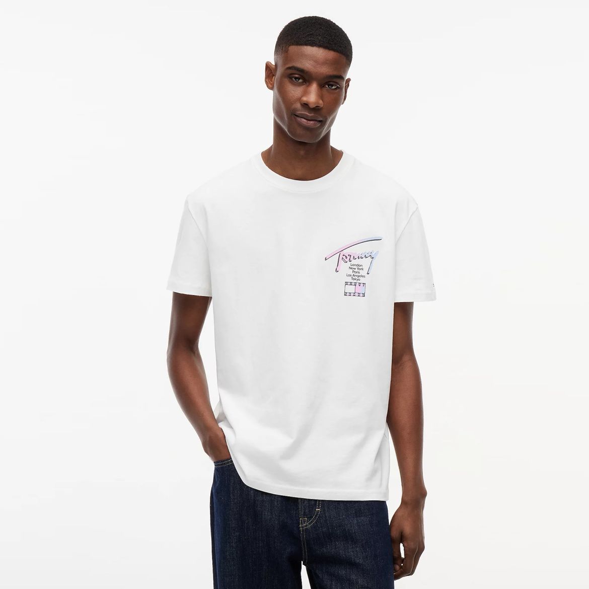 Tommy Jeans Regular City Sign T-shirt Wit