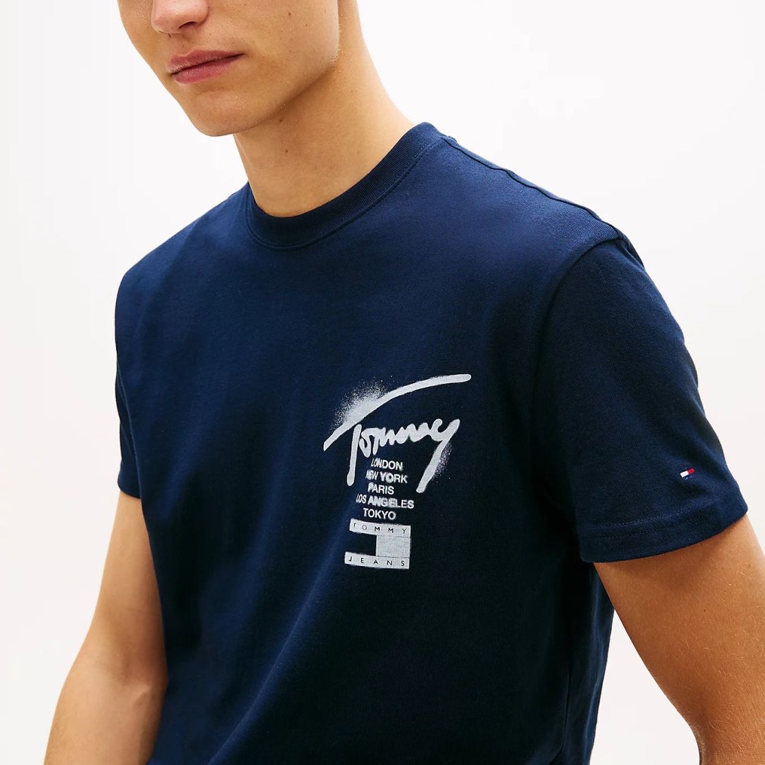 Tommy Jeans Regular City Sign T-shirt Navy