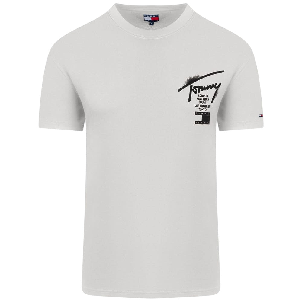 Tommy Jeans Regular City Sign T-shirt Wit