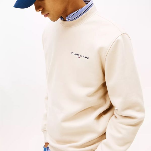 Tommy Jeans Regular Linear Sweater Beige