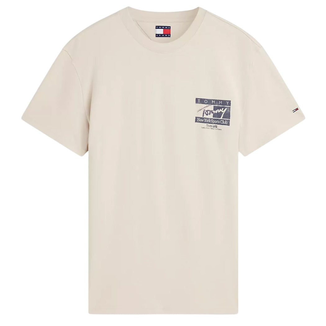 Tommy Jeans Regular Sign Flag T-shirt Beige