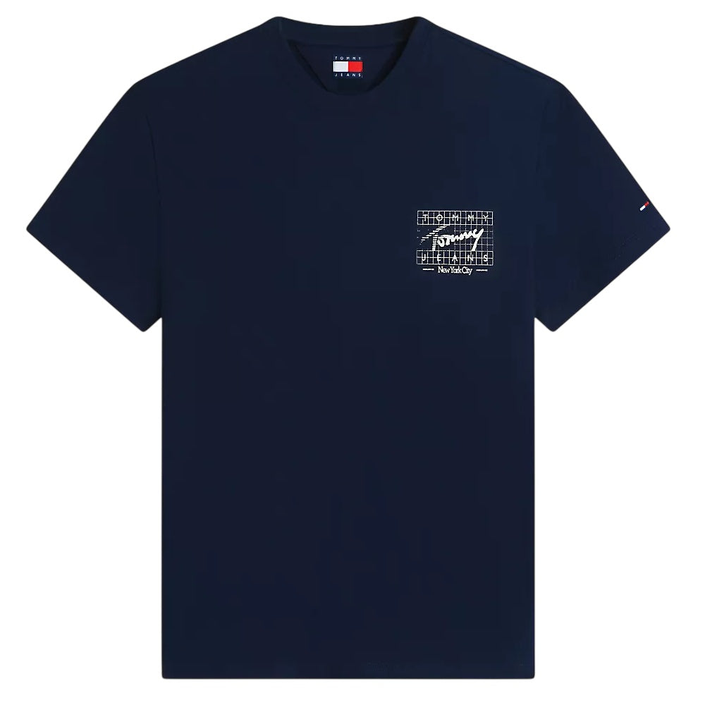 Tommy Jeans Regular Sign Flag T-shirt Navy