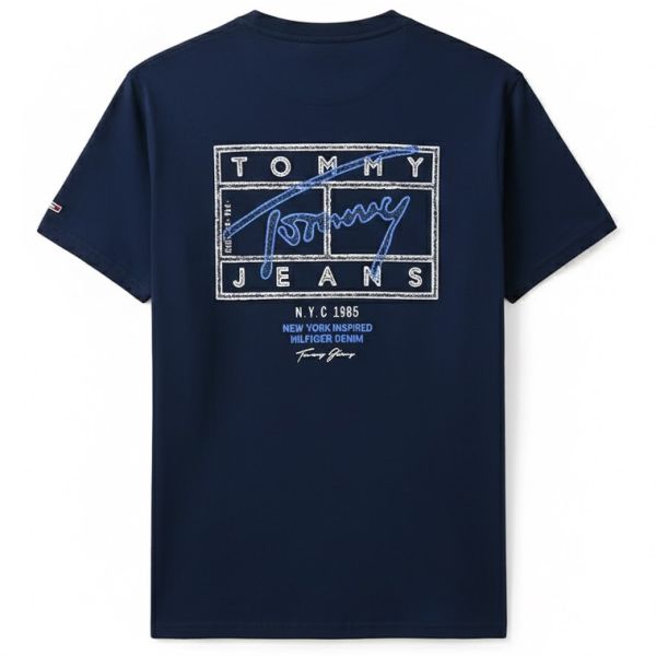 Tommy Jeans Regular Sign Spray T-shirt Navy