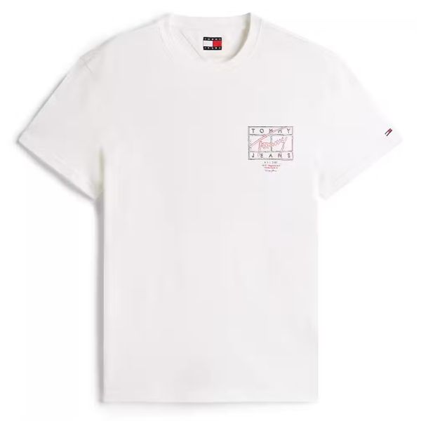 Tommy Jeans Regular Sign Spray T-shirt Off White