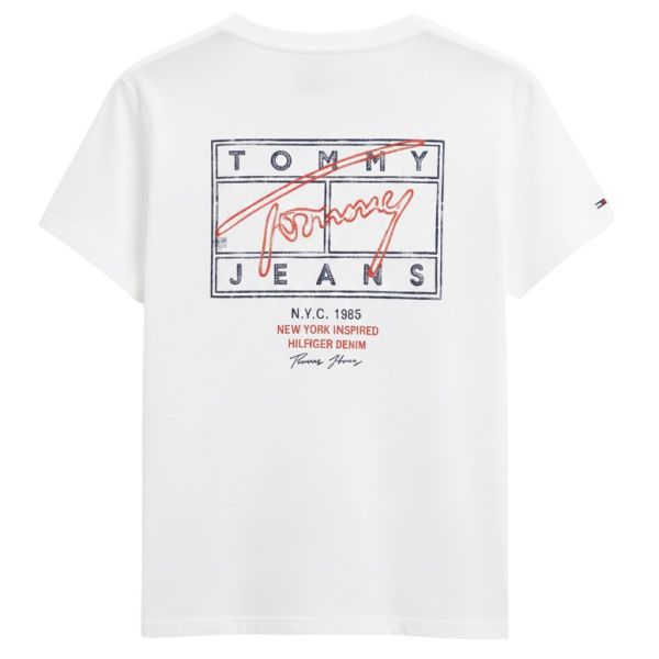 Tommy Jeans Regular Sign Spray T-shirt Off White