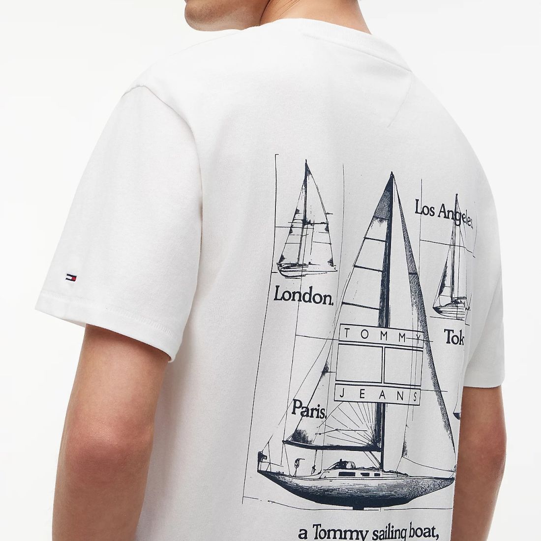 Tommy Jeans Relaxed Sailboat T-shirt Wit