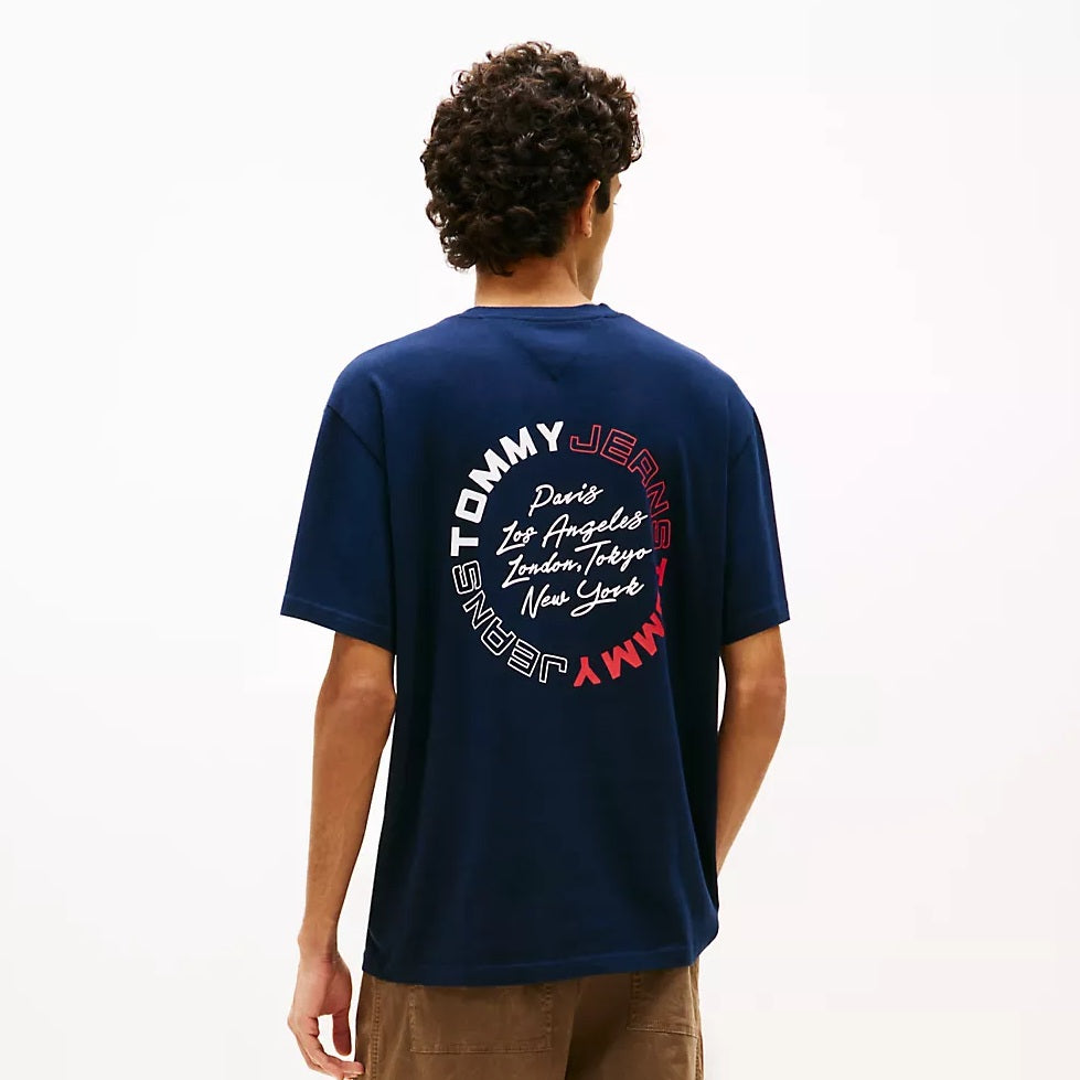 Tommy Jeans Relaxed Sign Circle T-shirt Navy