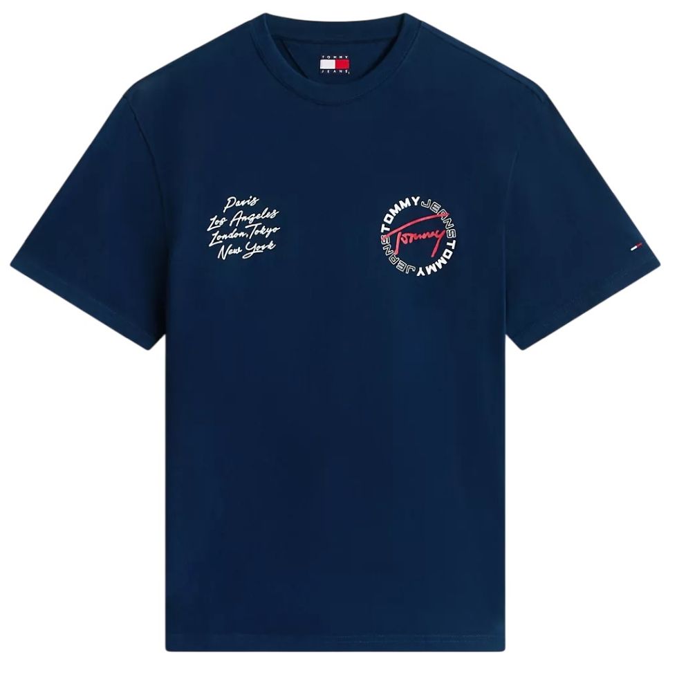 Tommy Jeans Relaxed Sign Circle T-shirt Navy