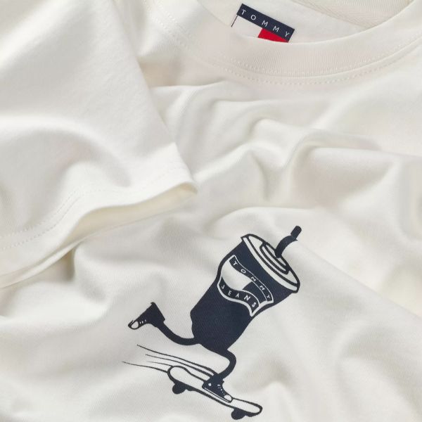 Tommy Jeans Relaxed Skater Back T-shirt Wit