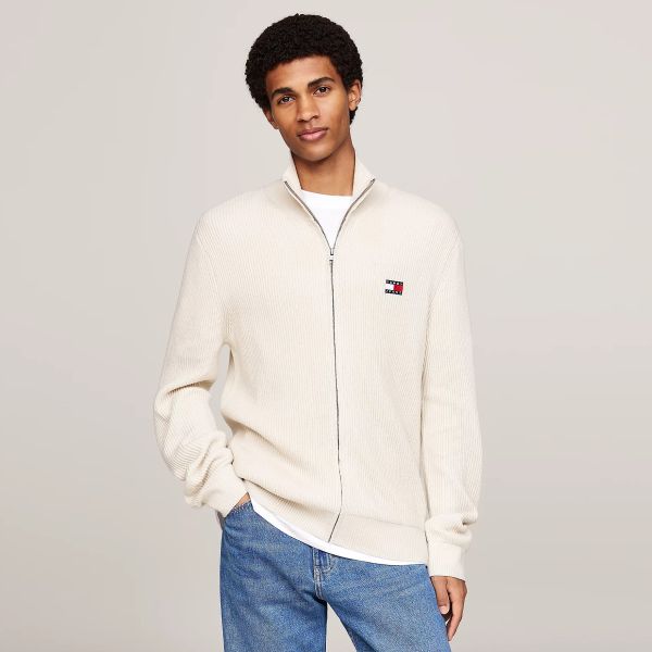 Tommy Jeans Slim Badge Vest Off White