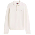 Tommy Jeans Slim Essential Polo Sweater Off White