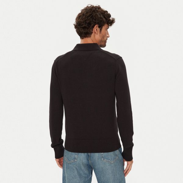 Tommy Jeans Slim Essential Polo Sweater Zwart