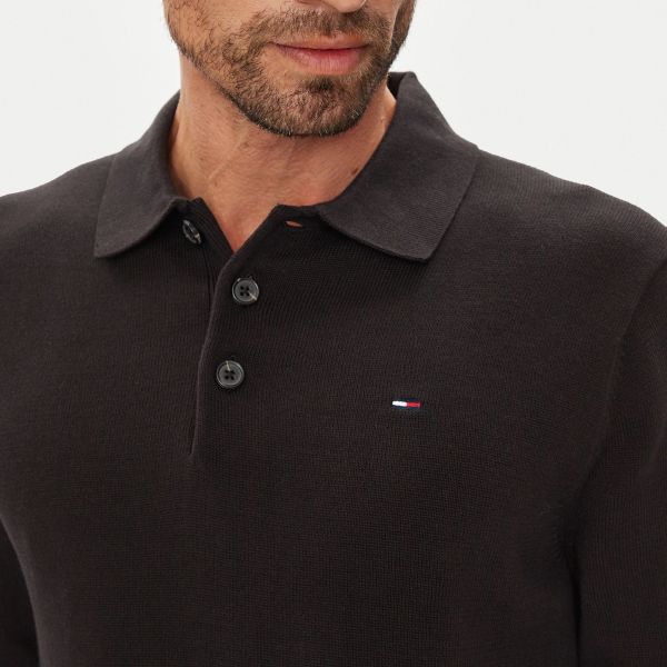 Tommy Jeans Slim Essential Polo Sweater Zwart