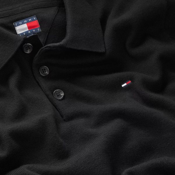Tommy Jeans Slim Essential Polo Sweater Zwart