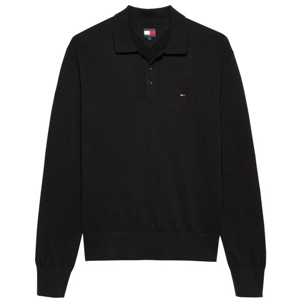 Tommy Jeans Slim Essential Polo Sweater Zwart